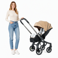 Poussette bébé pliable 3 en 1 en alliage d'aluminium OEM ODM professionnelle, prix d'usine