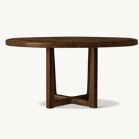 Meubles de restaurant en bois massif simple et moderne table ronde salle à manger Villa hôtel usine peut être personnalisé