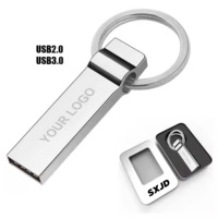 Memoria USB de Acero Inoxidable con Logotipo Personalizado Gratuito, 16GB 32GB 64GB 128GB 256GB 512GB