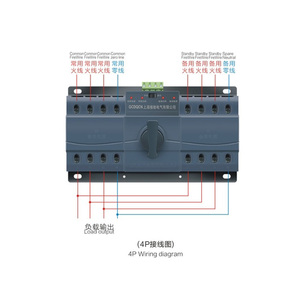 Interruptor de transferencia automática, fuente de alimentación Dual de tamaño Mini de <span class=keywords><strong>10A</strong></span> a 63A, grado CB, Color negro, 400V - Product Image 6