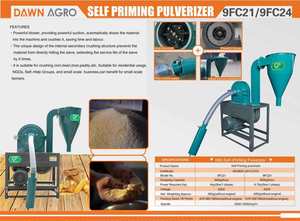 Macchina Elettrica per Macinare Farina con Aspirazione Automatica, Trituratore ad Alta Velocità per Cereali Secchi e Umidi, Spezie ed Erbe, Mini Macinino Domestico DAWN AGRO - Product Image 2
