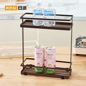 Ripai Multi Tier Wire <b>Storage</b> Rack For <b>Kitchen</b> Countertop Spice Organizer 8-11.9in Depth Rectangle Design - Product Image 1