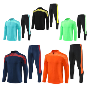 Venta al por mayor deporte chaquetas de manga larga chándal de entrenamiento de fútbol Logotipo de equipo personalizado fútbol uniformes de manga larga chándales de fútbol - Product Image 6