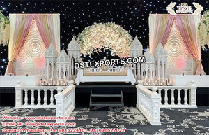 Diseñador Dev Pillar Wedding Stage Elegante Dev Pillar Wedding Stage Decor Indian Wedding Dev Pillar Stage USA UK VENTA - Product Image 3