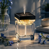 Diffuseur de parfum intelligent en verre 500 ml avec éclairage d'ambiance sans flamme pour chambre, salon, salle de bain - Style épuré