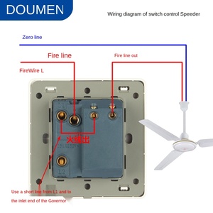 Interruttore di Controllo Velocità Continuo per Ventilatore Elettrico, Regolatore per Ventilatore da Soffitto, Interruttore Luce con Controllo Velocità a Parete - Product Image 5