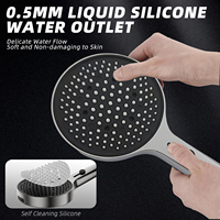 Douche à main en chrome à 4 modes écologique pour salle de bain d'hôtel, ensemble de douche design moderne pour appartement