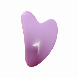 Tabla de Guasha de Resina con Forma de Corazón Morado para Masaje Facial - Product Image 1