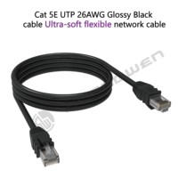 Cable Ethernet de red Cat5E 26awg UTP OEM Pure Cooper Soft RJ45 cobre desnudo 4 pares CE 100% cobre libre de oxígeno Cat5e UTP