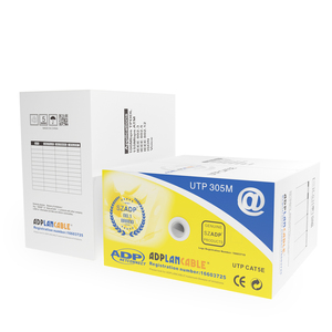 Cable <span class=keywords><strong>UTP</strong></span> CAT5/CAT6 para interiores, 4 pares, 24AWG/23AWG, CCA, cobre, 305 m, caja de color - Product Image 5