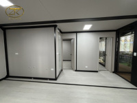 Conteneur mobile de luxe extensible 20, 30, 40 pieds en acier, bureau mobile, maison préfabriquée compacte 2 chambres, villa, hôtel, panneau sandwich
