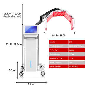 EYCO Máquina de Terapia de Luz Led de 7 Colores Dispositivo de Terapia Multifunción para Uso Doméstico Salón Terapia de Luz Roja - Product Image 6