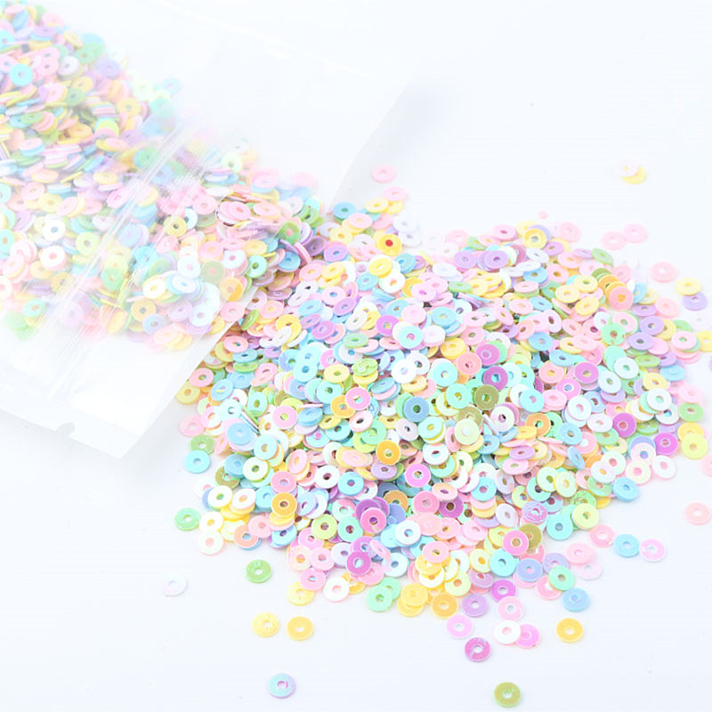 Украшения для одежды, пайетки для рукоделия, мини-пайетки, плоские круглые пайетки из ПВХ, 3 мм