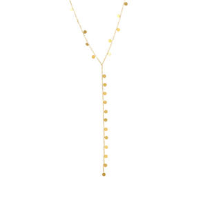 قلادة طويلة على شكل حرف Y بتصميم بسيط وعصري مع شراشيب من الترتر، سلسلة ترقوة متعددة الاستخدامات بتصميم هندسي أنيق وفاخر - Product Image 5