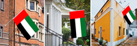 Drapeau des Émirats arabes unis en gros, drapeau national personnalisé de tous les pays, 3x5 pieds, en fibre de polyester pour extérieur, livraison rapide