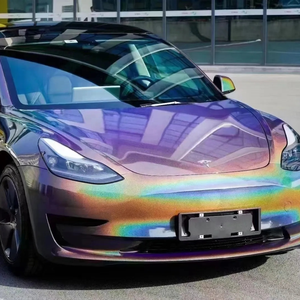 <span class=keywords><strong>Mustang</strong></span> Rainbow <span class=keywords><strong>Film</strong></span> d'emballage en vinyle gris chromé 1.52x18 mètres Unanor Colle amovible PVC PET Chrome Wrap Vinyl - Product Image 4