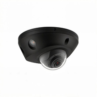 Black Color Night Vision 6MP Mini Dome POE IP Security Camera 2.8mm Lens Two Way Talk AI Human/Vehicle Detection, NDAA Compliant