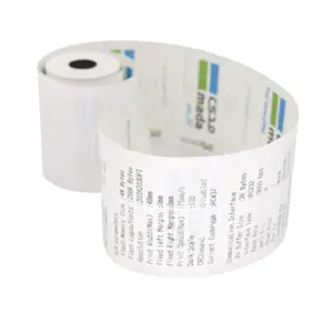 Rollos de carretes de papel térmico blanco, caja de 57mm x 40mm, 100 rollos