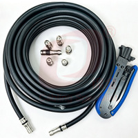 Adaptador de TV Satelital RF Macho-Hembra, Conector Coaxial de Compresión Tipo F para Cable RG11, RG58, RG59, RG6