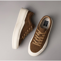 2026 Baskets de luxe pour hommes en daim de vache et cuir véritable, chaussures décontractées avec semelle intérieure en peau de porc et semelle extérieure en caoutchouc, support usine OEM ODM et personnalisation