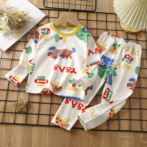 Roupas de Bebê de Manga Longa Conjunto de Pijamas para Meninos e Meninas com Decote Redondo para Crianças - Product Image 4