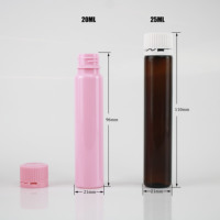 Bouteille en plastique PET JIEMAO 20ml 25ml avec impression sérigraphique personnalisée, bouchon à vis, emballage pour liquides médicamenteux, paiement T/T 30% d'acompte, ISO9001