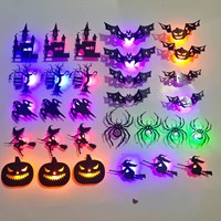 Autocollant mural décoratif 3D en PET évidé pour Halloween, veilleuse décorative