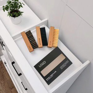 Cepillo de Limpieza para Zapatos y Tenis con Mango de Madera Barnizada, Cerdas Suaves, Medias y Rígidas, Suministro de Fábrica, Paquete con Caja - Product Image 4