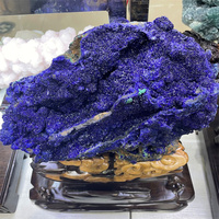 Spécimens minéraux d'azurite bleue naturelle de haute qualité, pierre brute de malachite brute pour la poudre de pigment