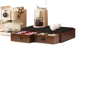 Caja de almacenamiento de cápsulas de café de madera con cajón para cafetera, organizador que ahorra espacio - Product Image 5