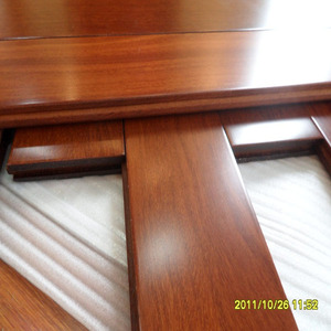 Vente en gros <span class=keywords><strong>iroko</strong></span>-noir/acajou teinté couleur lisse fini mat revêtement UV solide teck africain <span class=keywords><strong>iroko</strong></span> plancher en bois dur - Product Image 2