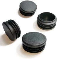 Tapones de plástico negros para orificios de tuberías, tapas de extremo para tubos metálicos, tapas para patas de muebles industriales y de exterior, tamaño personalizable