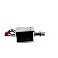 Électroaimant à poussée et traction DC12V 2.1A 3N Force, course 8mm, cadre métallique, fixation par vis, solénoïde à verrouillage pour instruments médicaux