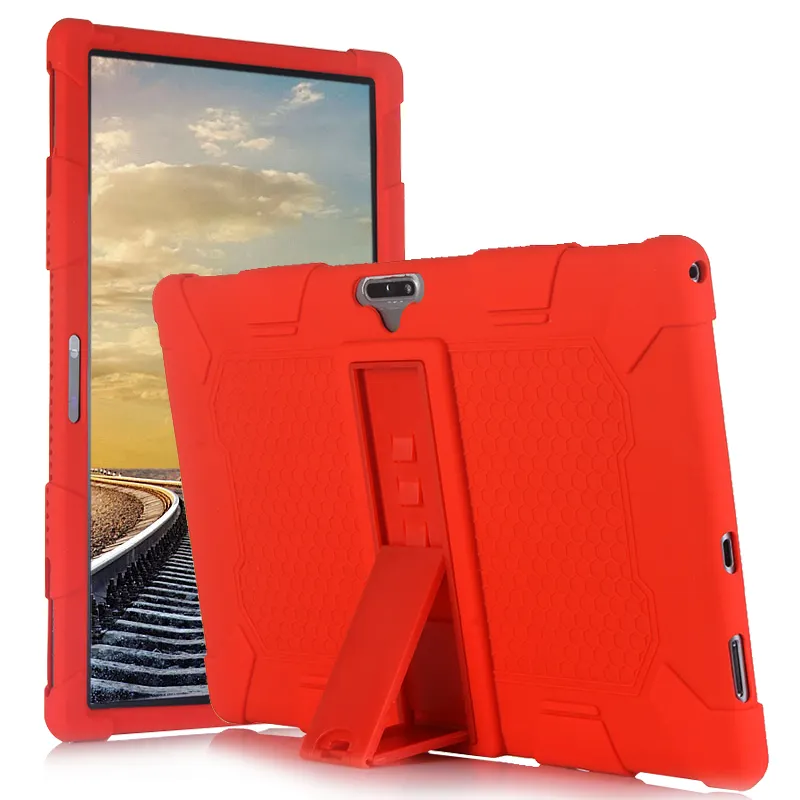 New Arrival Soft Silicona silicone case tablet mid Hidden Bracket Tablet Case For huawei M5 M6