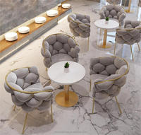 Fauteuil moderne en gros, pieds en métal doré, chaise de salle à manger marron, chaise de salle à manger en velours, chaise de salle à manger dorée