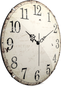 Antique Ivory Convex Plastic 8 Inch Rustic Hanging Quartz Analog Wall <b>Clock</b> for Country Kitchen Historic Manor or Heritage Home - Product Image 2