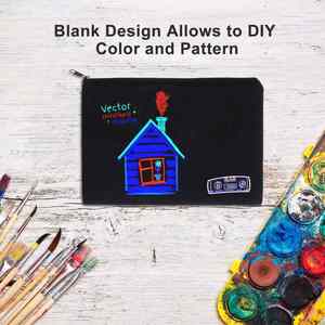 Top Ranking Personalised Makeup Travel Toilet Storage Cosmetic Pouch Bachelorette Party Zipper <b>Canvas</b> Bag - Product Image 4