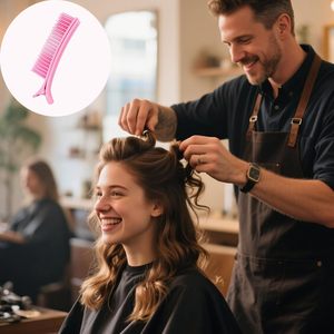 Pinces <span class=keywords><strong>à</strong></span> <span class=keywords><strong>cheveux</strong></span> professionnelles pour coiffure, outils de salon, pinces de séparation, pinces <span class=keywords><strong>à</strong></span> <span class=keywords><strong>cheveux</strong></span> roses, pinces personnalisées <span class=keywords><strong>avec</strong></span> logo, multi-teintes, <span class=keywords><strong>avec</strong></span> peigne - Product Image 4