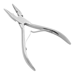 Pince à extensions capillaires Obexa Soft Grip, outil professionnel en acier inoxydable pour micro-anneaux, modèle argenté OBH-39493 - Product Image 3