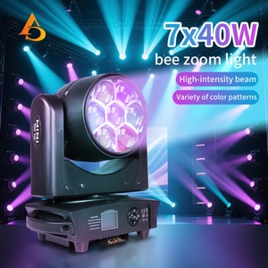 AICPOSE Projecteur professionnel à tête mobile LED 7x40W Bee Eye avec contrôle de pixels RGBW - Product Image 5