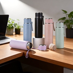 Gobelet de voiture en acier inoxydable 316 avec logo personnalisé, gobelet isotherme, tasse de voyage portable avec corde, <span class=keywords><strong>thermos</strong></span> isotherme anti-fuite - Product Image 1