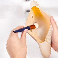 Support magnétique en silicone pour pinceaux de maquillage, étui de rangement portable pour pinceaux cosmétiques, anti-poussière, lavable, organiseur de pinceaux de maquillage