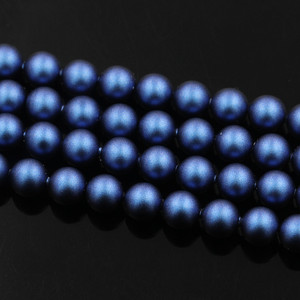 Perle Imitazione Blu Scuro Rotonde con Foro 5810/5818 per Creazione di Gioielli, Vendita Calda - Product Image 3