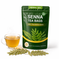 Tisane de feuilles de séné pur, 20 sachets de 30g, sans caféine, bien-être botanique naturel, sachet en gros, boîte quotidienne