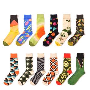 ملابس قطنية مضحكة للرجال بتصميم ملون ملابس رجالية غير رسمية جوارب عيد الميلاد فستان مخصص للبيع بالجملة محبوك 41-46 - Product Image 3