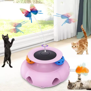 Juguete Interactivo Ecológico e Inteligente para Mascotas, Palo Eléctrico con Pluma de Mariposa para Gatos - Product Image 1