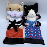 Boneka Tangan Kucing Boxi Pet dalam Bentuk Sarung Tangan untuk Permainan Gulat Interaktif dan Permainan Dalam Ruangan Sehari-hari bersama Pemilik Hewan Peliharaan