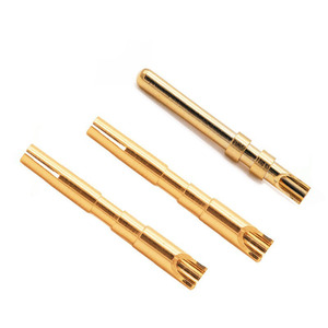 Conector Automático ADB Crown Spring Macho y Hembra de 1P 10mm con Pin Abierto, Chapado en Oro, Inserción Recta - Product Image 1
