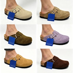 Sabots en cuir de vachette vintage confortables et antidérapants, chaussures décontractées en cuir véritable, très demandés, adaptés aux jeunes - Product Image 2