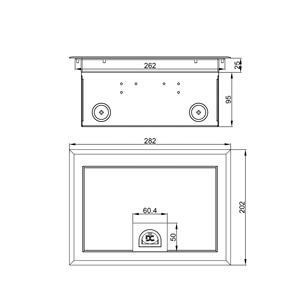 Boîte de prise encastrée au sol avec conception étanche IP66 pour usage commercial et résidentiel - Product Image 5